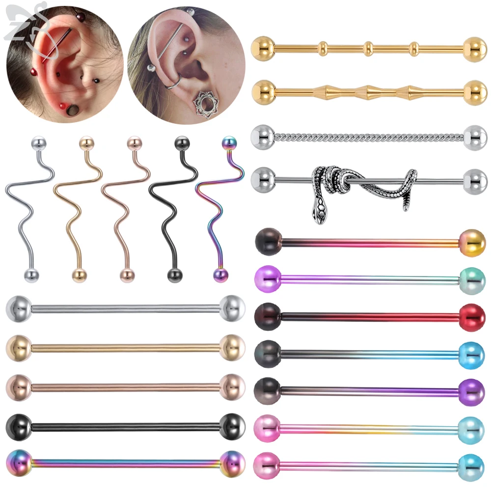 ZS 1 предмет красочные Нержавеющая сталь Длинные Промышленные штангой кольцо для