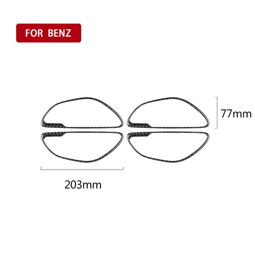 Ручки рамка наклейки углеродного волокна автомобиля внутренняя отделка двери