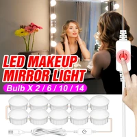 led mirror lamp usb makeup mirror light bulbs 5v vanity lights led hollywood dressing table light dimmable bathroom wall lampara