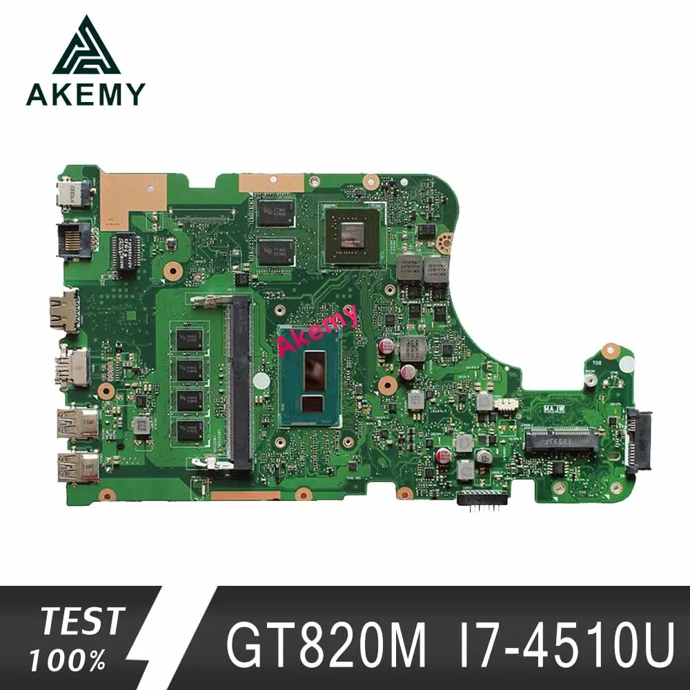 Akemy X555LD материнская плата для ноутбука ASUS X555LD X555LP X555LA X555L X555 Тесты Встроенная Материнская плата 4G-RAM I7-4510U GT820M
