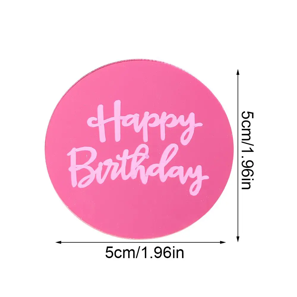 10 шт. акриловые розовые золотые серебряные искусственные круглые топперы для