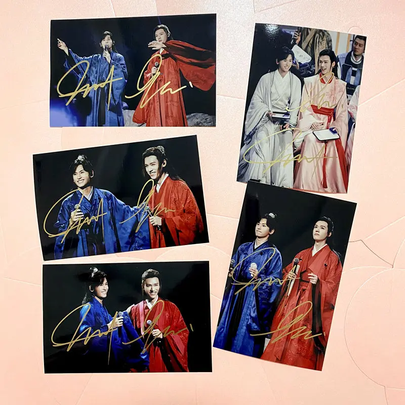 

Chinese BL Drama Word Of Honor Wen Kexing Gong Jun Vocal Concert Signature Photo Zhou Zishu Zhang Zhehan Hand Signed Photo