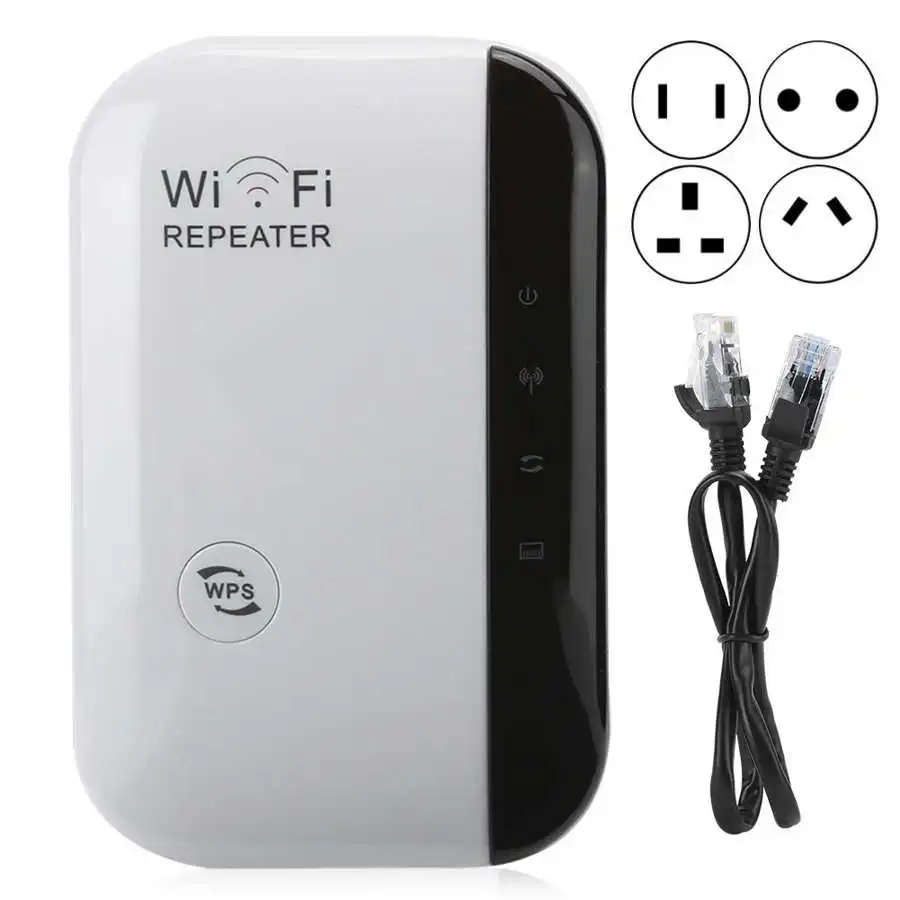 Ретранслятор усилитель сигнала Wi Fi 300M Ethernet порт настенное крепление белый для