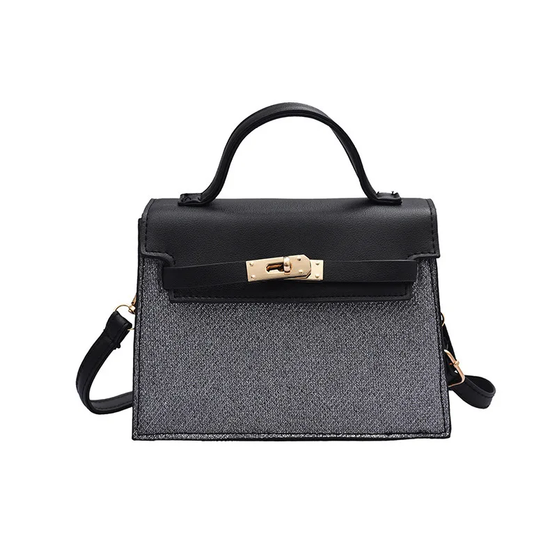 

Foreign style texture small bag new fashion portable messenger bag ins shoulder Kelly bag