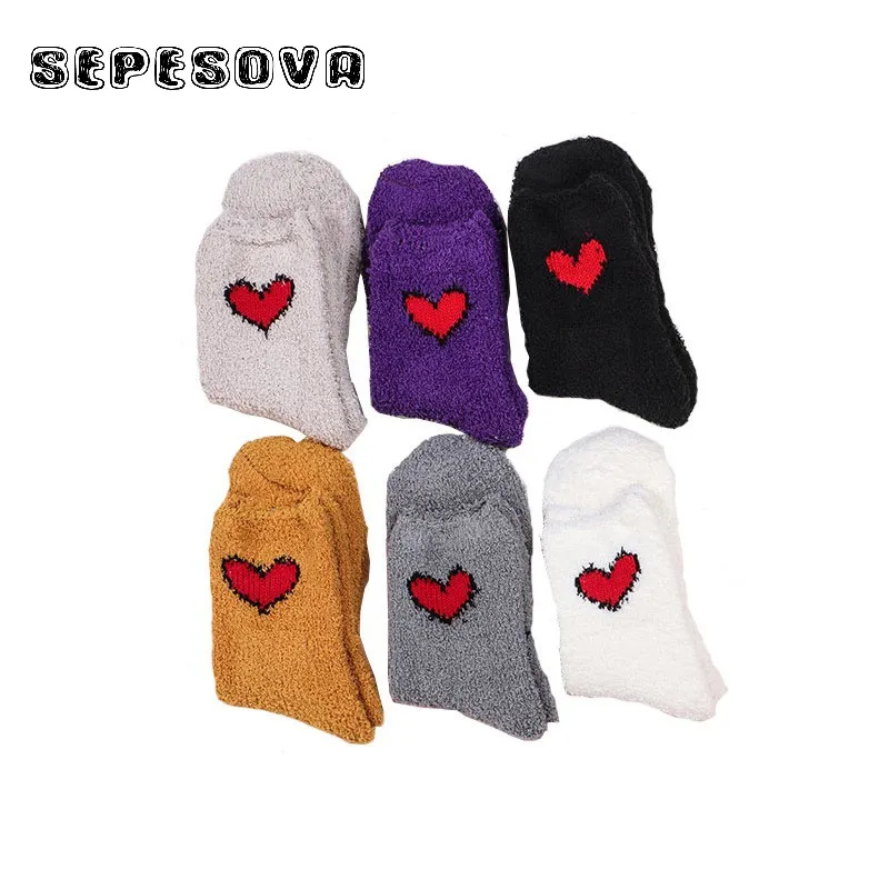 Женские хлопковые короткие черные носки утолщенный бархатный носок в форме