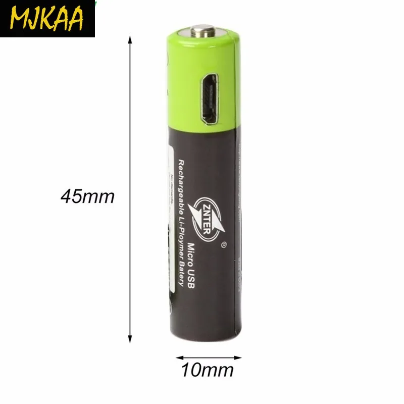 2/4 шт. ZNTER 1,5 в AAA Перезаряжаемые Батарея 600 мА/ч, USB, Перезаряжаемые литий-полимерный Батарея быстрой зарядки