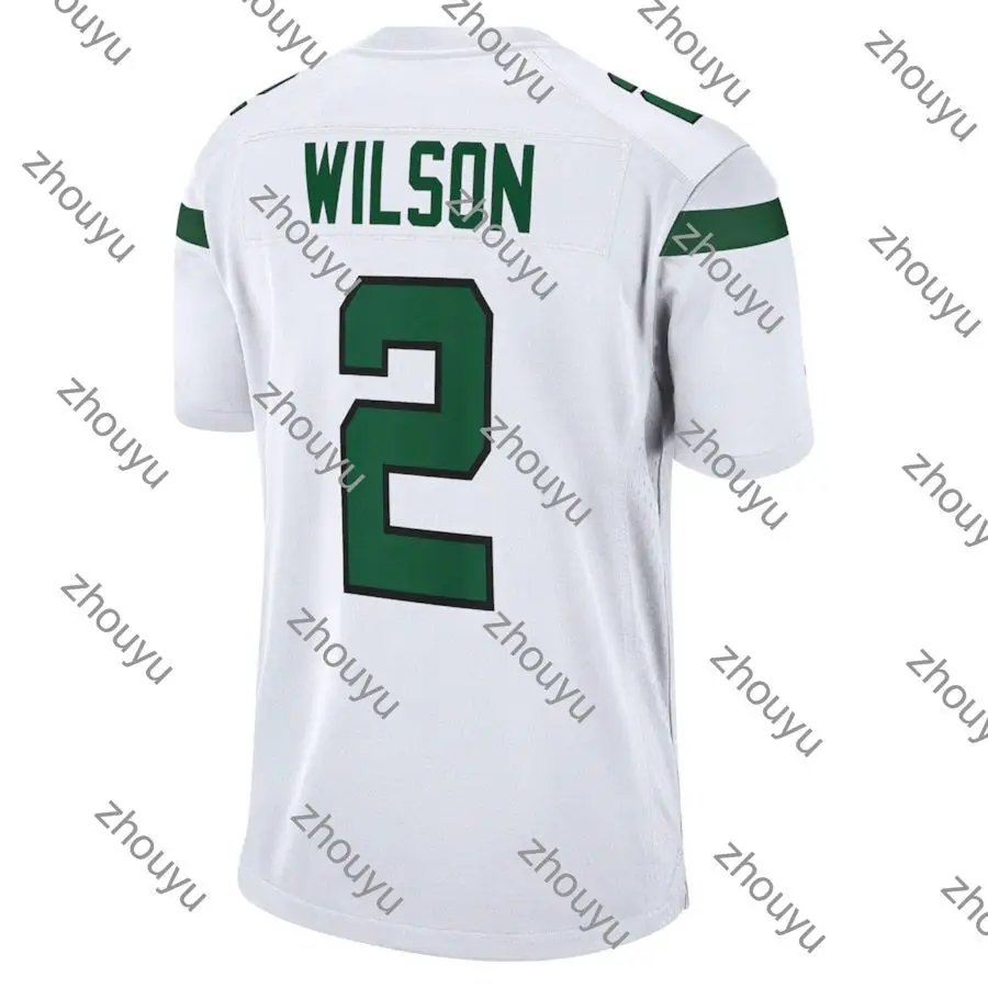 

Футбольная майка Zach Wilson White Jets для мужчин, женщин, мужчин, детей
