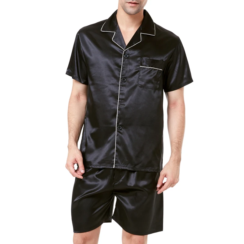Tony\u0026Candice Satin Silk Pajamas Shorts 