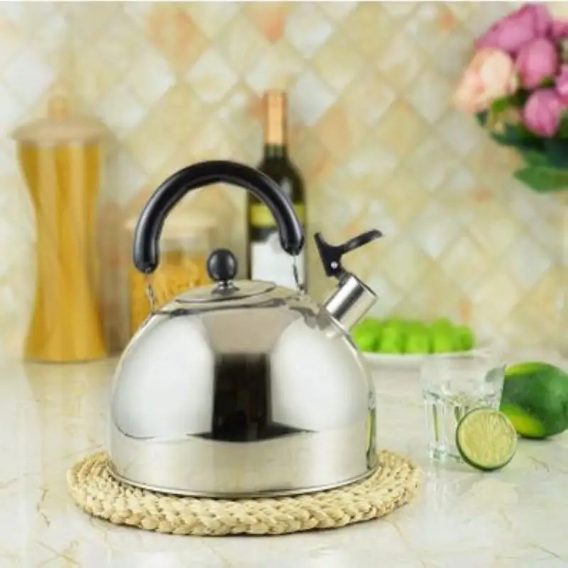 

2L Kettle Thickened Flat-bottomed Hemispherical Kettle Home Kitchen Stainless Steel European Style Sound Non-magnetic Kettle