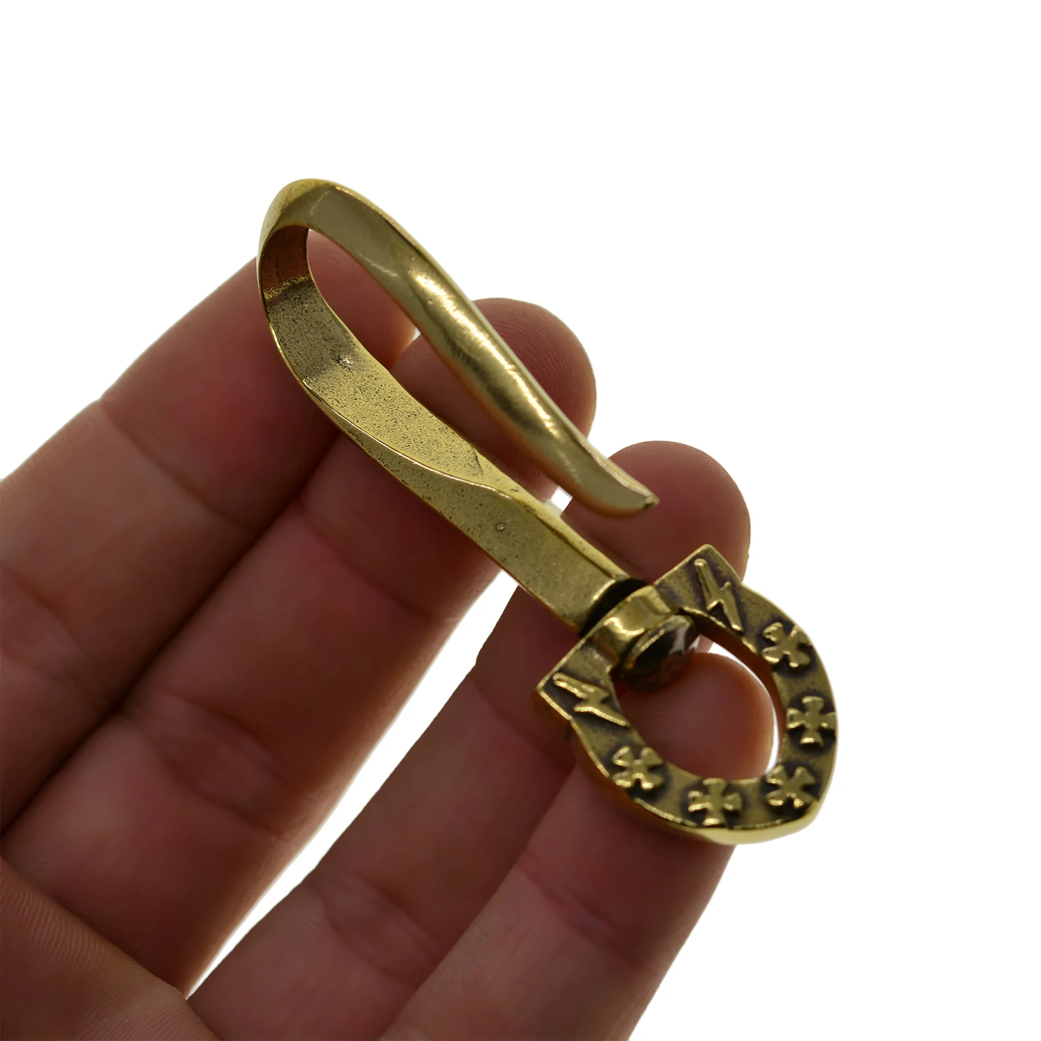 Крест молния Сердце твердой древесины Ретро латунные вертлюжные японский