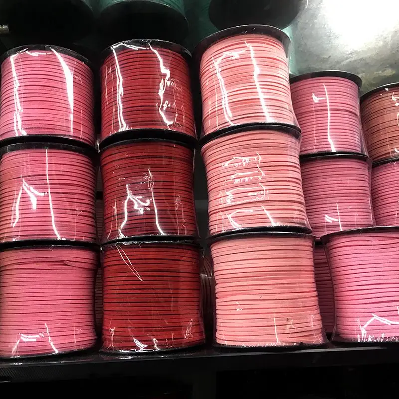 100 метров 3 мм плоский плетеный шнур из искусственной замши Корейская бархатная