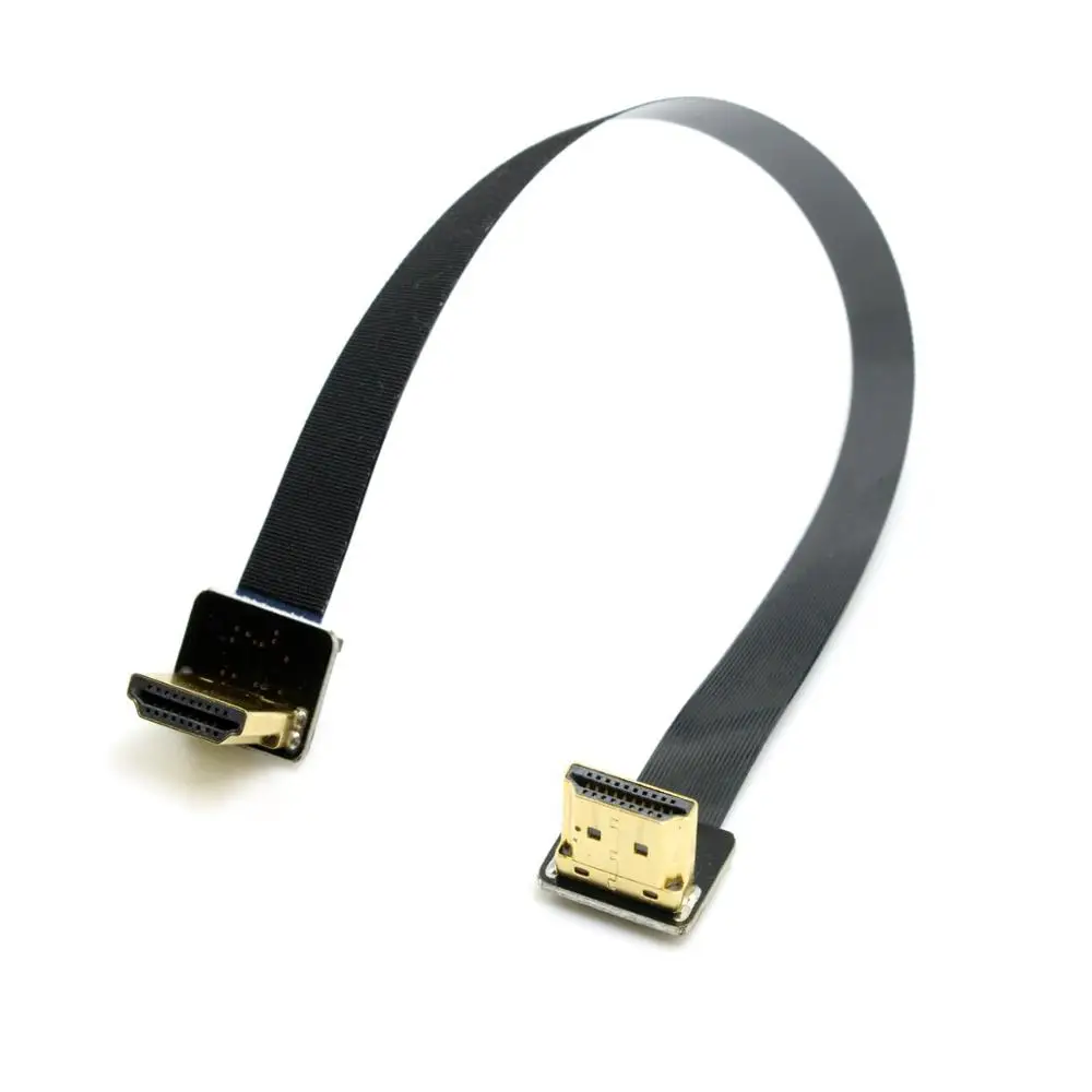 FPV двойной HDMI Тип A штекер HDTV FPC плоский кабель 50 см для Мультикоптер