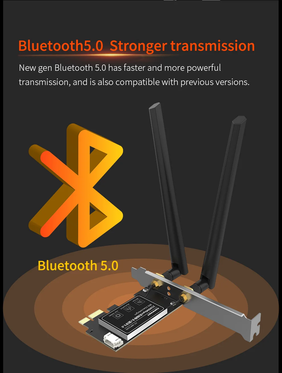 Беспроводная Двухдиапазонная сетевая карта 2100 Мбит/с Intel 9260 A PCIE Bluetooth 5 0 Wi Fi для Win10