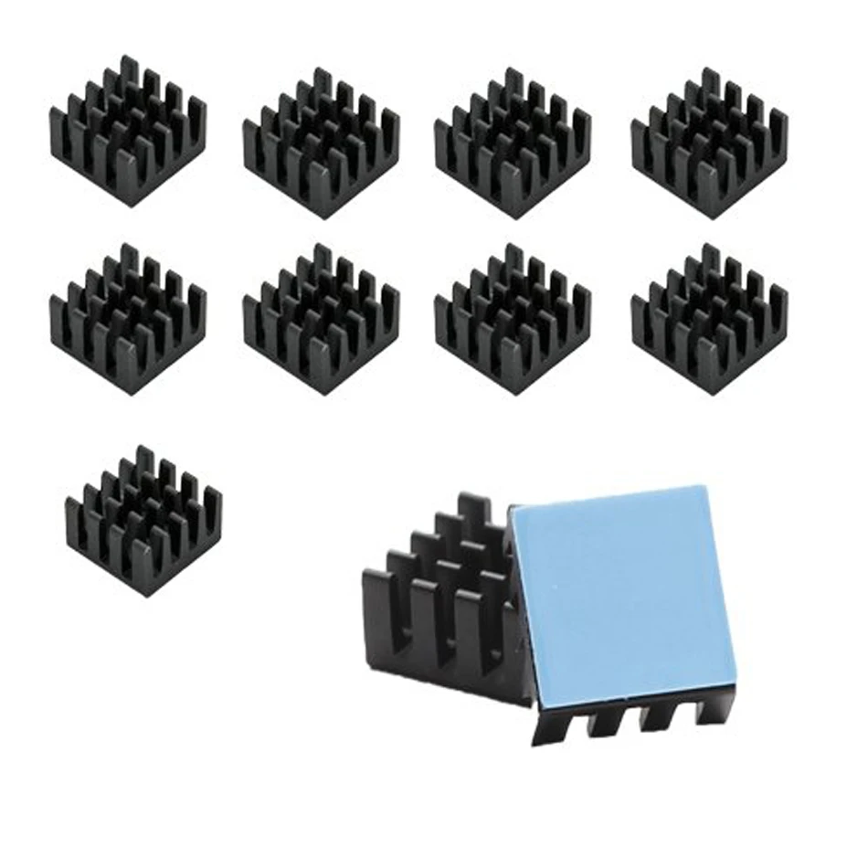 10 Pcs/lot Raspberry Pi 3 Heat Sink Aluminum HeatSink CPU Cooling Pad Cooler Radiator For Model B+ Plus Pi3 B 2B | Компьютеры и офис