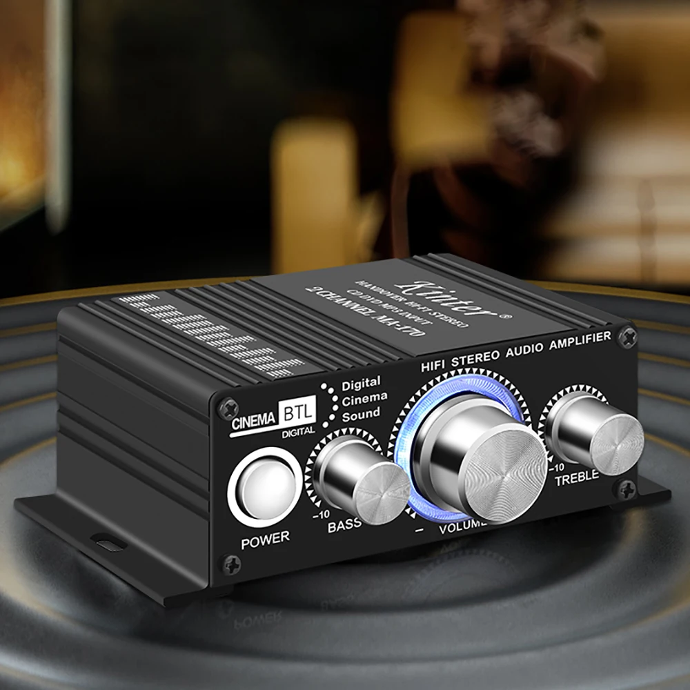 Kinter Hi Fi стерео 2 канала мини аудио Мощность Усилитель 12V Усилители звука для