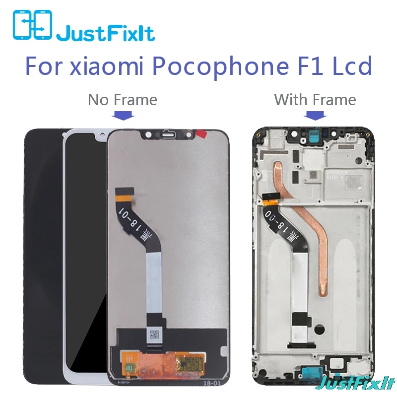 100% Новый оригинальный (10 точек) + рамка для 6 18 &quotXiao mi poco F1 ЖК дисплей кодирующий