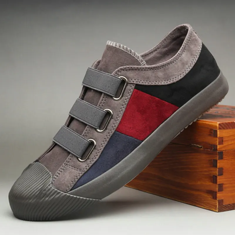 Fashion Men's Flats Men Casual Shoes Trainers Walking Breathable Loafers Driving Classic Black Gray Canvas Sneakers A11-54 - Цвет: 9110 gray