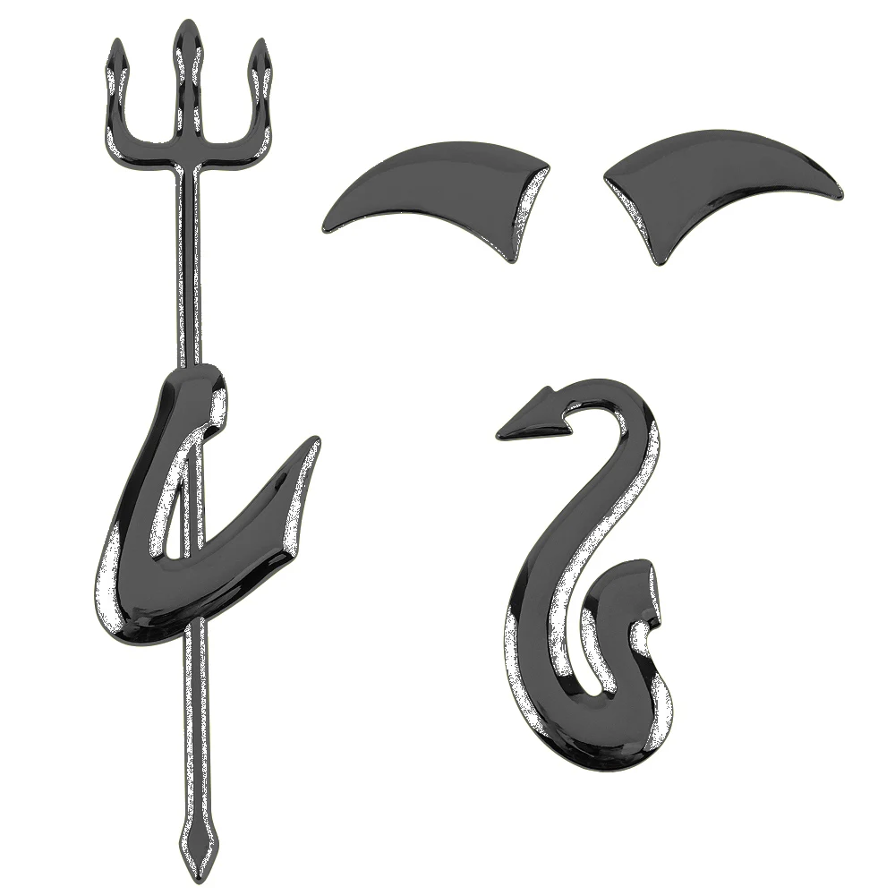 

3D Silvery Metal Universal Lovely Little Devil Pattern Personality Car Logo Modify Decorate Stickers Car Styling Accessories