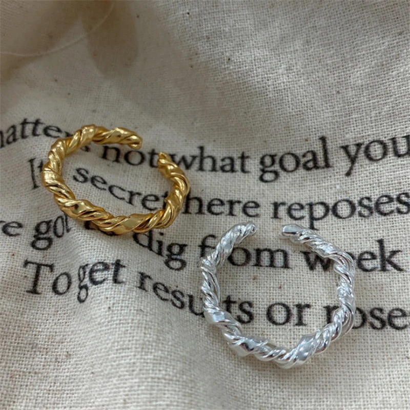 Изящные украшения в стиле бохо витое простое дизайнерское женское кольцо