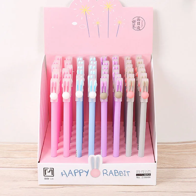

48 шт./лот, креативный механический карандаш с кроликом, милая ученическая автоматическая ручка для детского школьного офиса, рекламные пода...