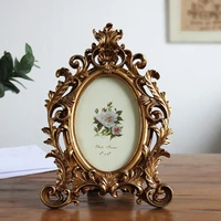 antique retro picture frame photo holder crafts ornate oval arts frames