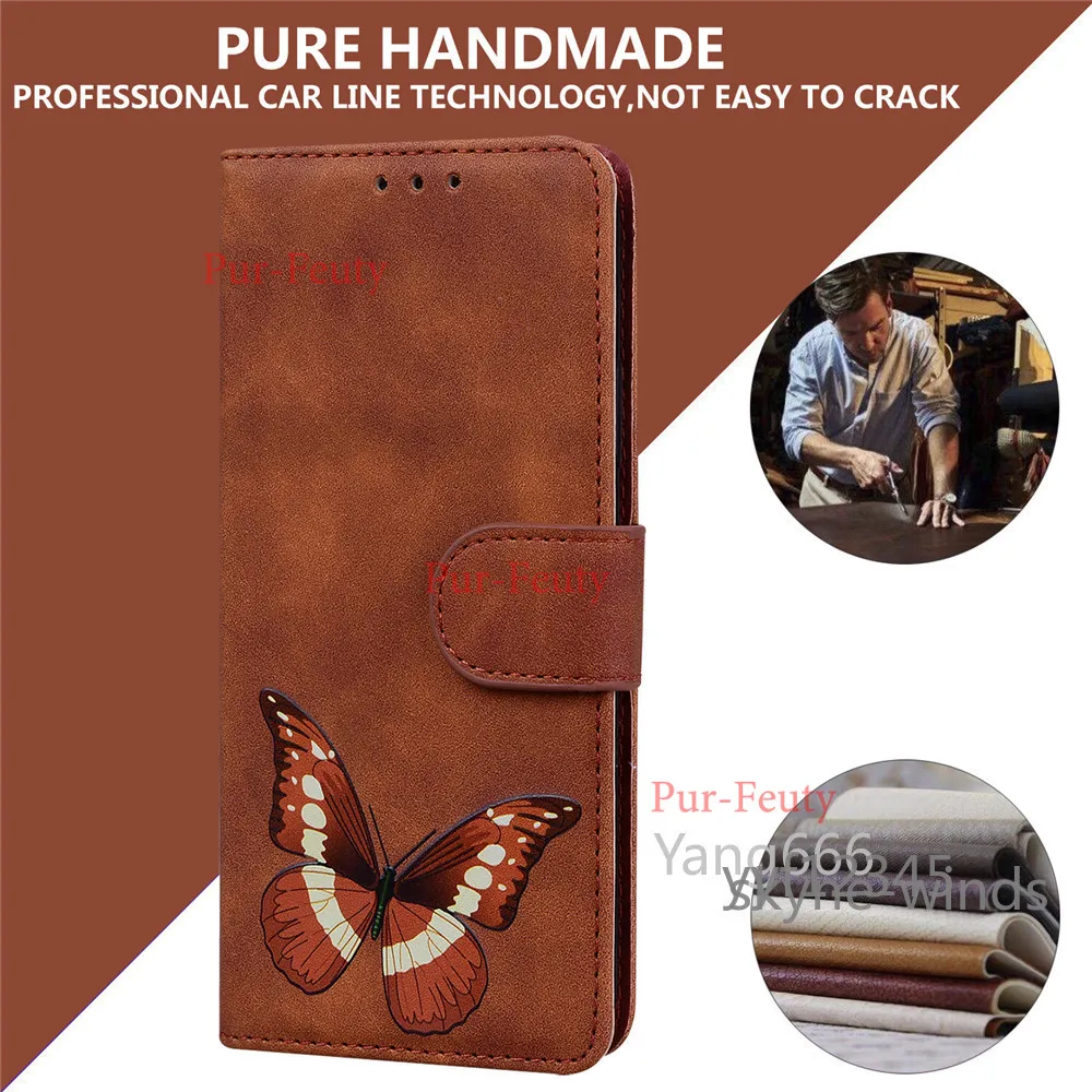 

Color print big butterfly case For Samsung Galaxy A91 S10E Xcover5 skin feel stand flip wallet cover for SM A 91 S 10E Xcover 5