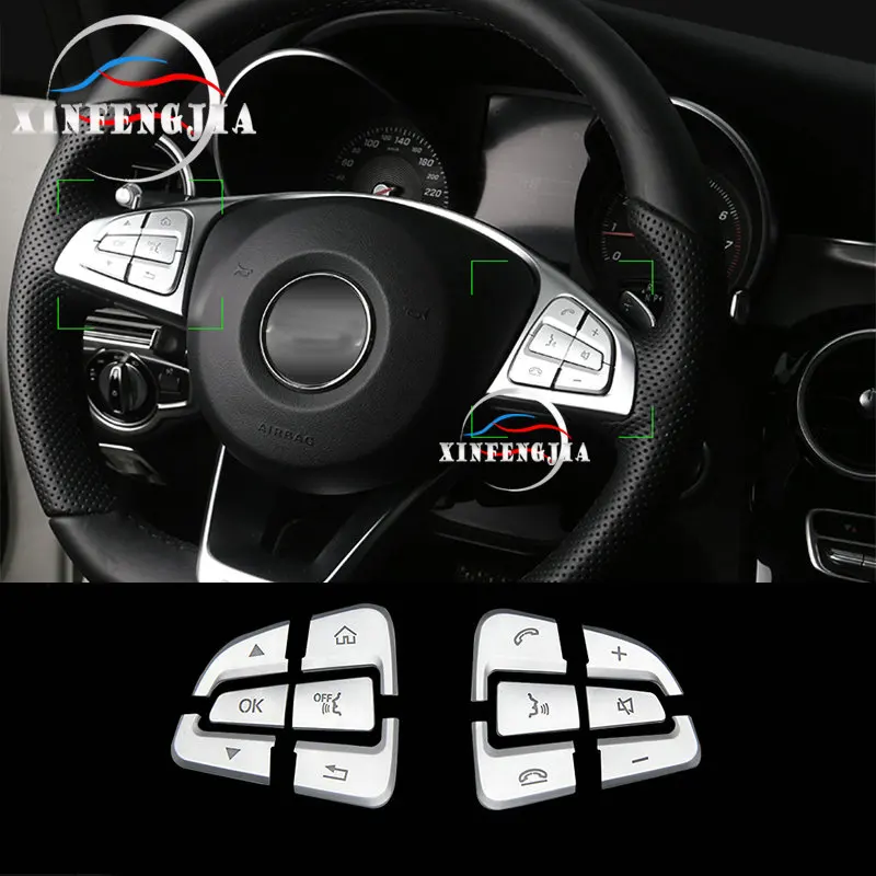Для Mercedes-Benz A B CLA GLA GLE GLS CLS C класса GLC W205 X253 12x хромированная накладка на кнопки