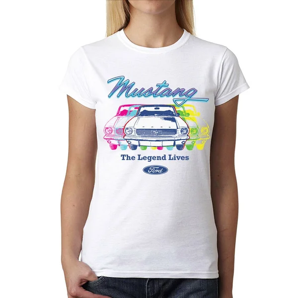 

Ford MUSTANG THE LEGEND LIVES WOMENS T-Shirt S-3XL