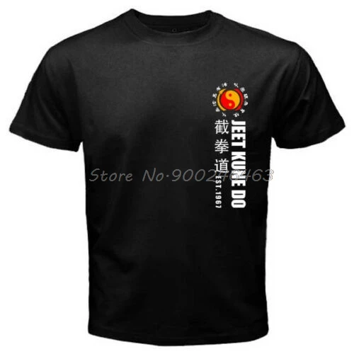 Мужская черная футболка Jeet Kune Do-Custom модная с коротким рукавом недорогие мужские
