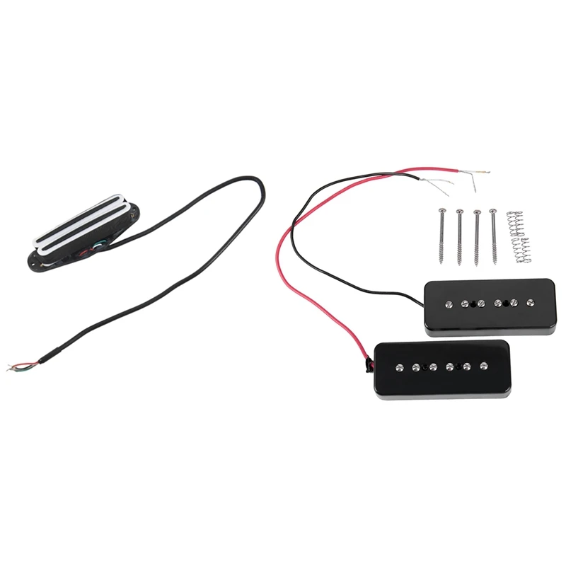 

Dual Hot Rail Blaster Humbucker Pickups With A Set P90 Electric Guitar Soapbar Single Coil Pickups P 90 Soap Bar Pickups