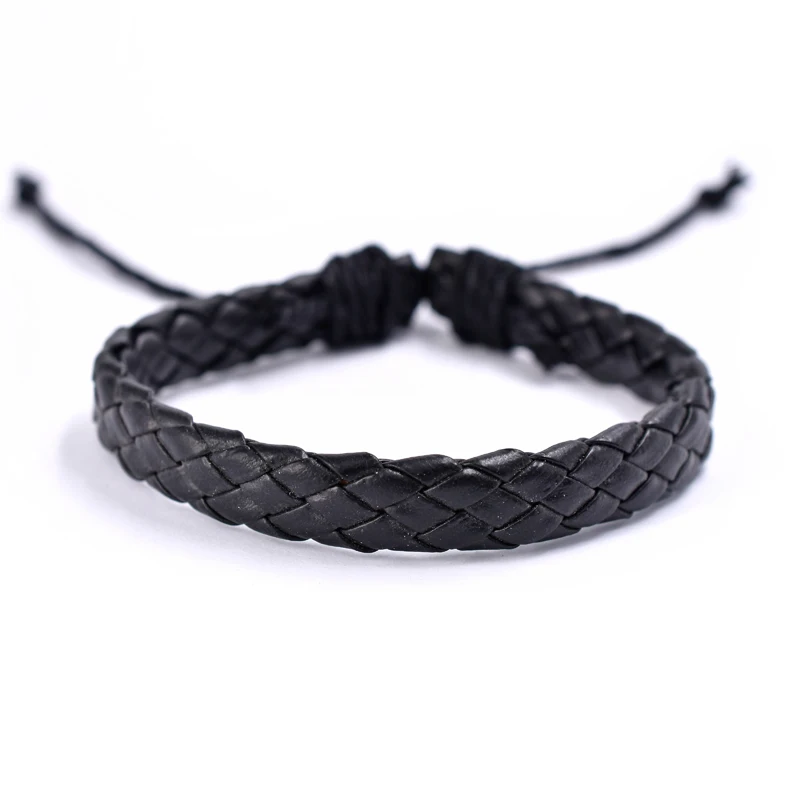 

Liwore Fashion Skull Leather Bracelet Multilayer Handmade Black Woven Bracelet Metal Men's Leather Bracelet Jewelry