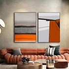 Абстрактный плакат оранжевого цвета, настенная Картина на холсте, скандинавский декор, современные принты для гостиной, студии, украшение для дома