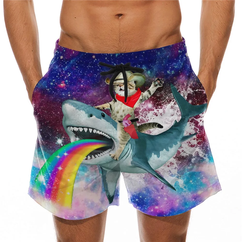 

2021 Funny Casual Bermudas Men's Summer Breeches Shorts Black White Boardshorts Homme Classic Brand Clothing Beach Shorts Male