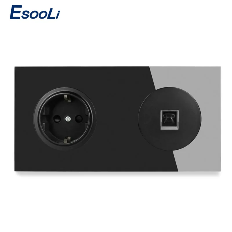 Esooli Хрустальная панель из закаленного стекла телефон телефонный разъем цвет