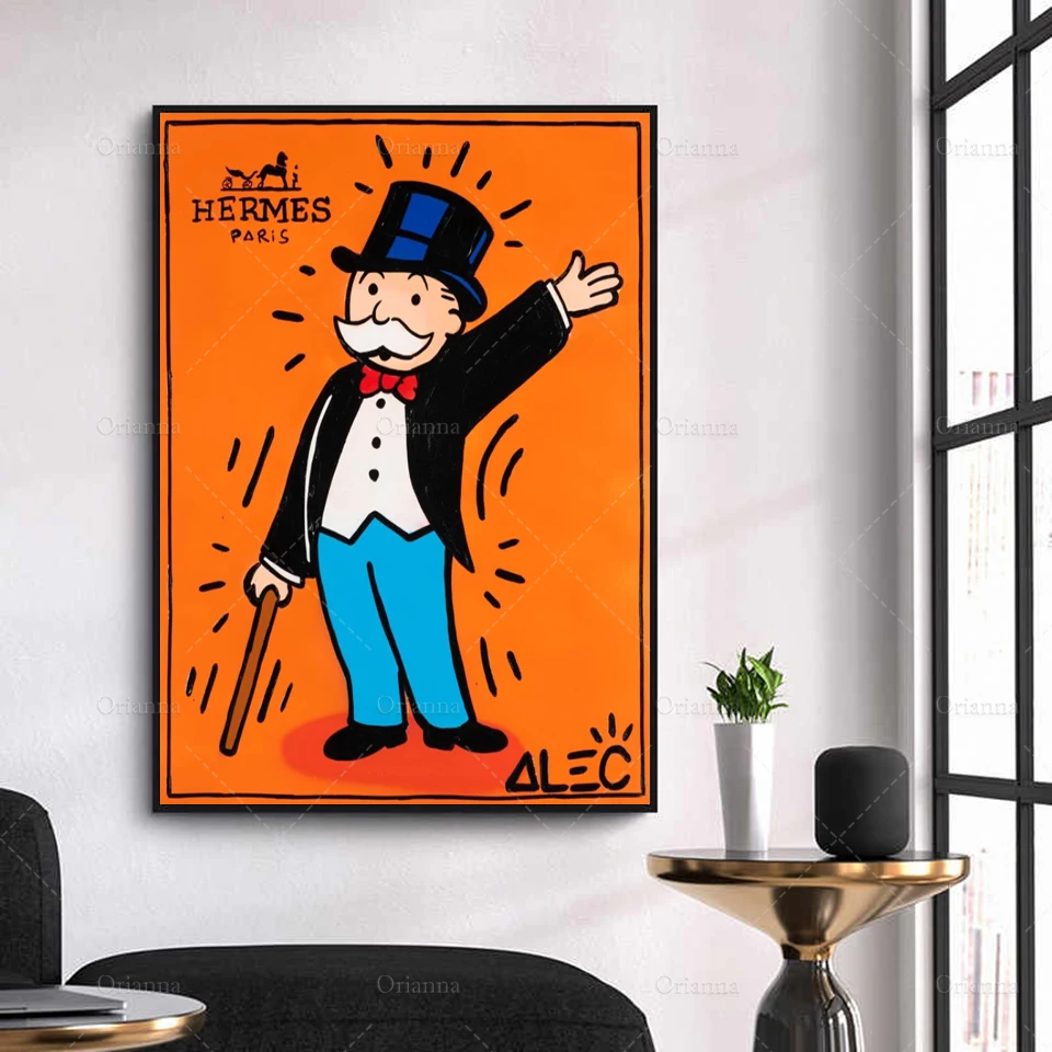 Alec Монополия поп арт граффити искусство холст живопись плакаты и принты