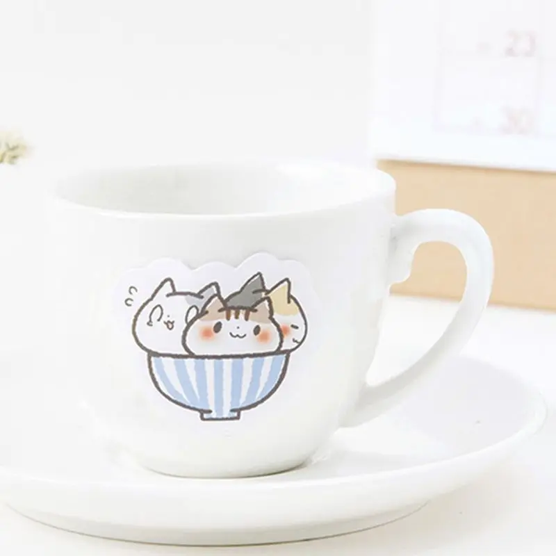 

28TA 45pcs/box Cute Cat Stationery Stickers Sealing Label Travel Sticker DIY Scrapbooking Diary Planner Albums Decorations