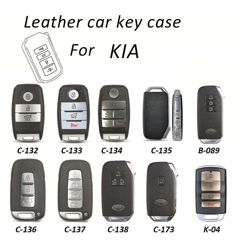 Leather Car Key Case Key Cover for KIA Seltos K2 K3 K4 K5 KX3 KX5 KX7 Sportage Sportage R RIO Carnival Carens Sorento L Cadenza