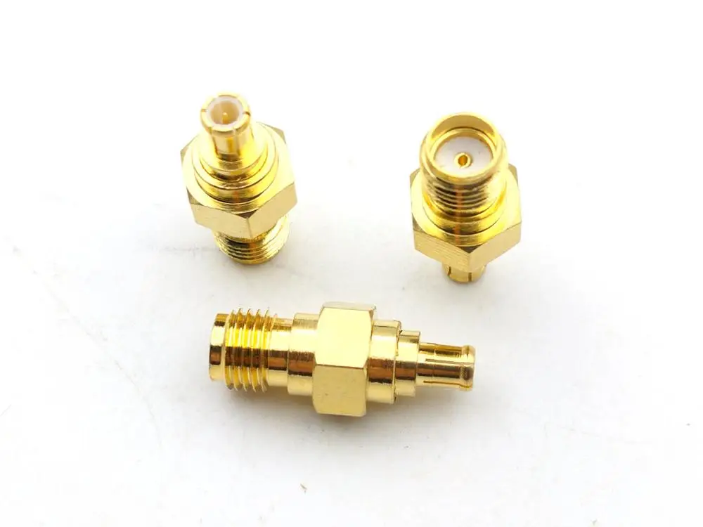 50 шт. Золотой SMA Гнездовой разъем для MCX Штекер прямого адаптера|jack jack|jack to jackjack gold |