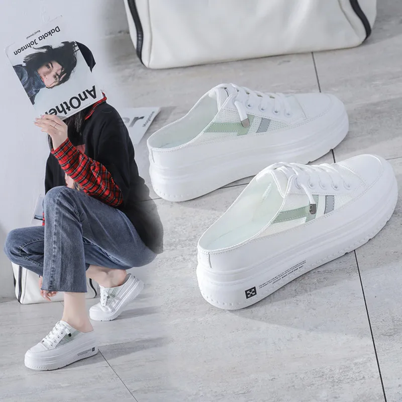 

Trend Summer Women Slippers Fashion Comfort Platform Shoes Breathable Flat Sneakers Outdoor Walking Shoes Woman Loafers Slippers