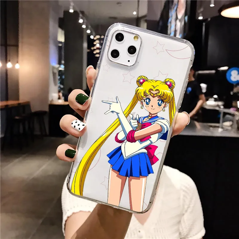 

Sailor Moon Phone Case For iphoe X XR XS Max Case For iphone 6s 7 8 plus 11 12 Pro Max SE2 Cover Fashion Cute Cartoon Soft case