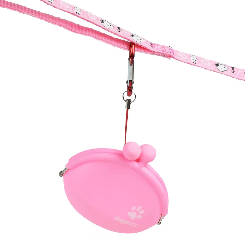 Милые портативные силиконовые карманы для хранения еды тренировок и собак