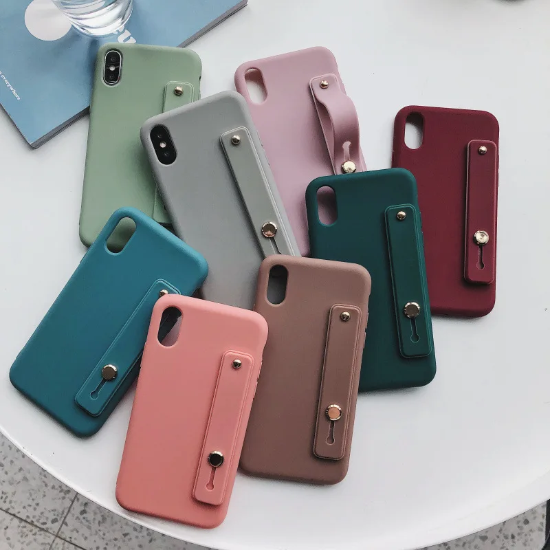 Мягкий чехол из ТПУ с ремешком на запястье для huawei Honor 10 10i 9 8A 8C 8X 7A 7X держатель