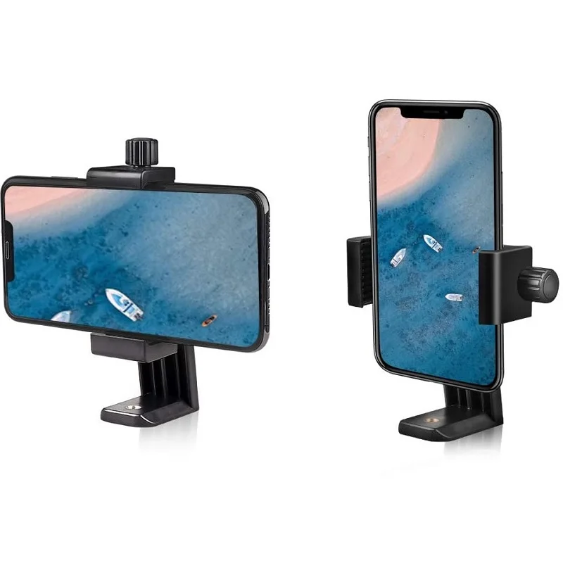 

Tripod Mount Adapter Cell Phone Clipper Holder Vertical 360 Tripod Stand for iPhone 11 Samsung Tripod Adapter