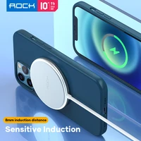 for iphone 12 pro magnetic wireless charger 15w fast charging mini magnetic pd wireless charger for xiaomi huawei samsung rock