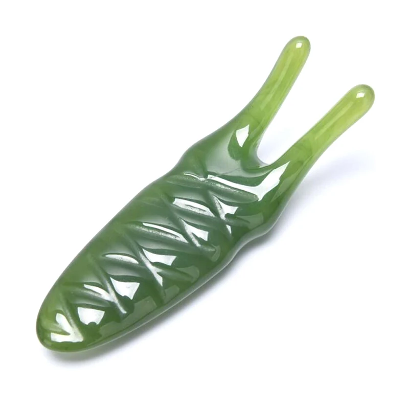 

Natural Rose Quartz Jade Y-shaped Fork Massage Plate Nose Massage Acupuncture Face Lifting Stone Guasha Scraping Facial Gouache