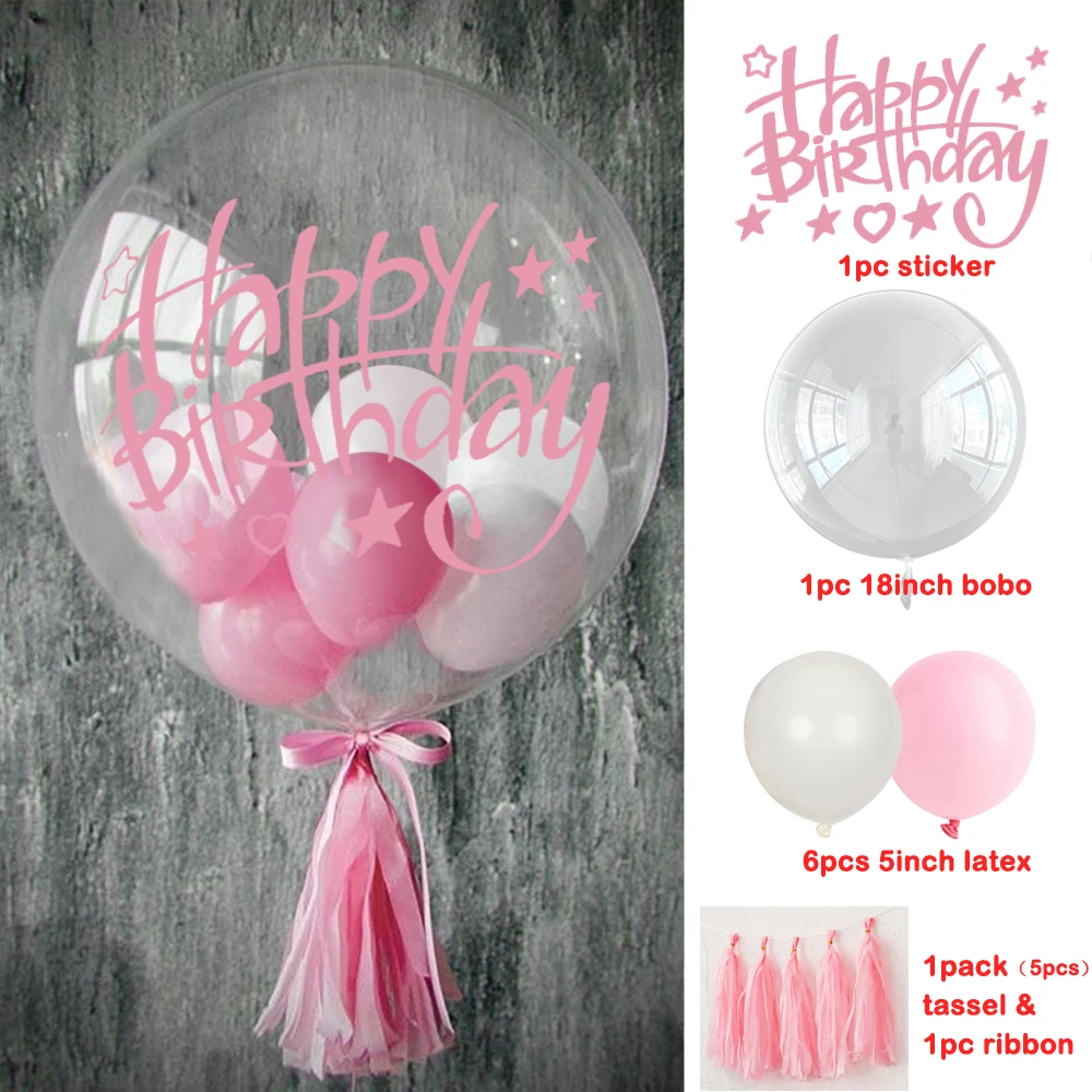 Гелиевые шары Partigos 18 дюймов, прозрачные, красные, черные, набор из 14 штук