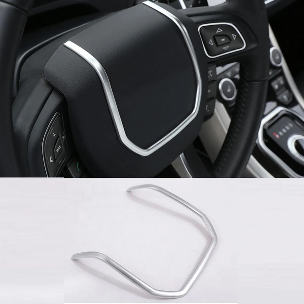 

Steering Wheel Sequins Decorative Strips Cover Trim Car Styling Stickers for Land Rover Range Rover 2012-2017 Silver ABS