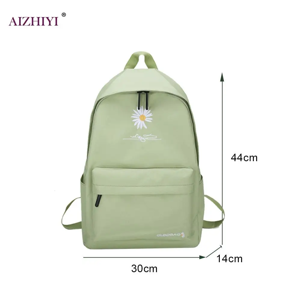 

Canvas Women Backpack Shoulder Bag Daisy Flower Embroidery School Bag for Teenage Girl and Boy Student Travel Mochila Bagpack