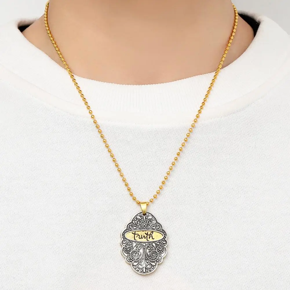 Креативная простая двойная подвеска с надписью правды из сплава ожерелье