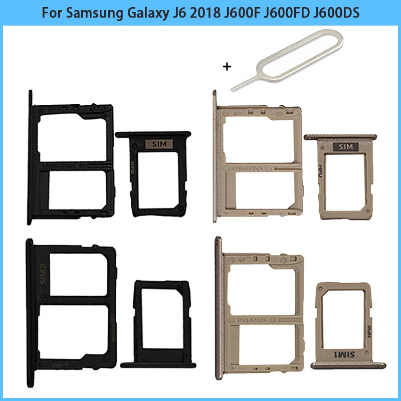 Новый лоток для Sim-карты J6 2018 Samsung Galaxy J600 J8 J810 A6 A600 A605 Nano Micro SD TF слот Держатель